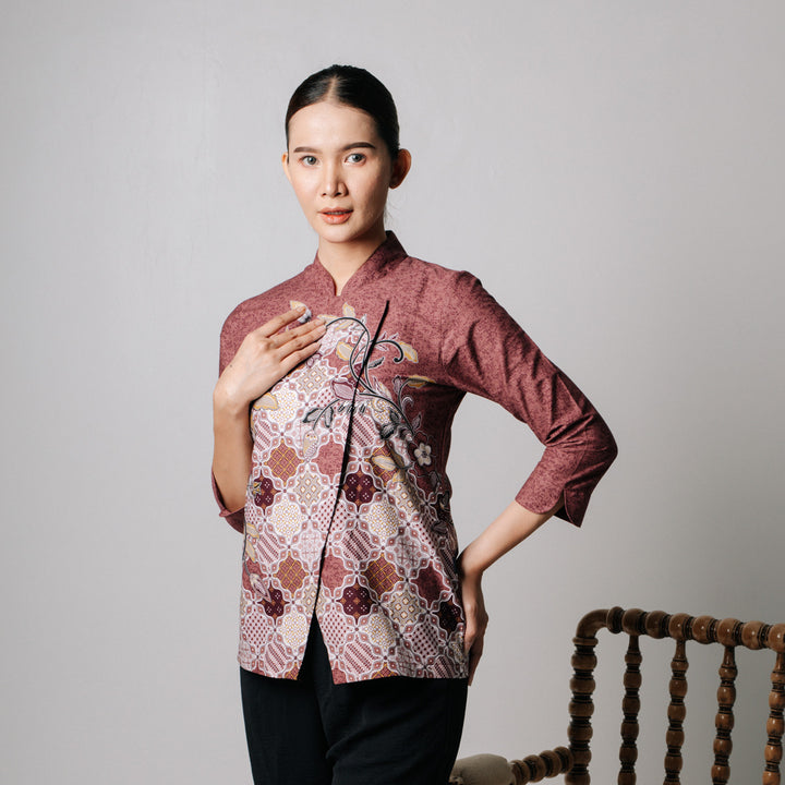 Hadinata Batik Wanita Superfine Blouse Dinesha Dhines