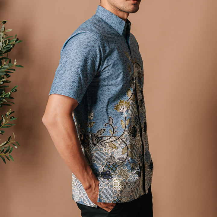 Hadinata Batik Premium Pria Kemeja Pendek Superfine Bhalendra Bhiwanda