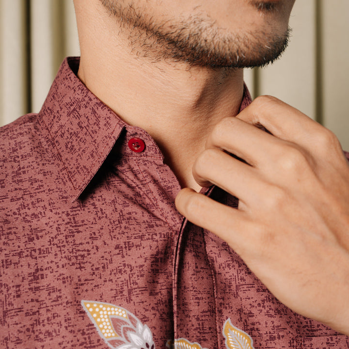 Hadinata Batik Premium Pria Kemeja Pendek Superfine Dinesha Dhines