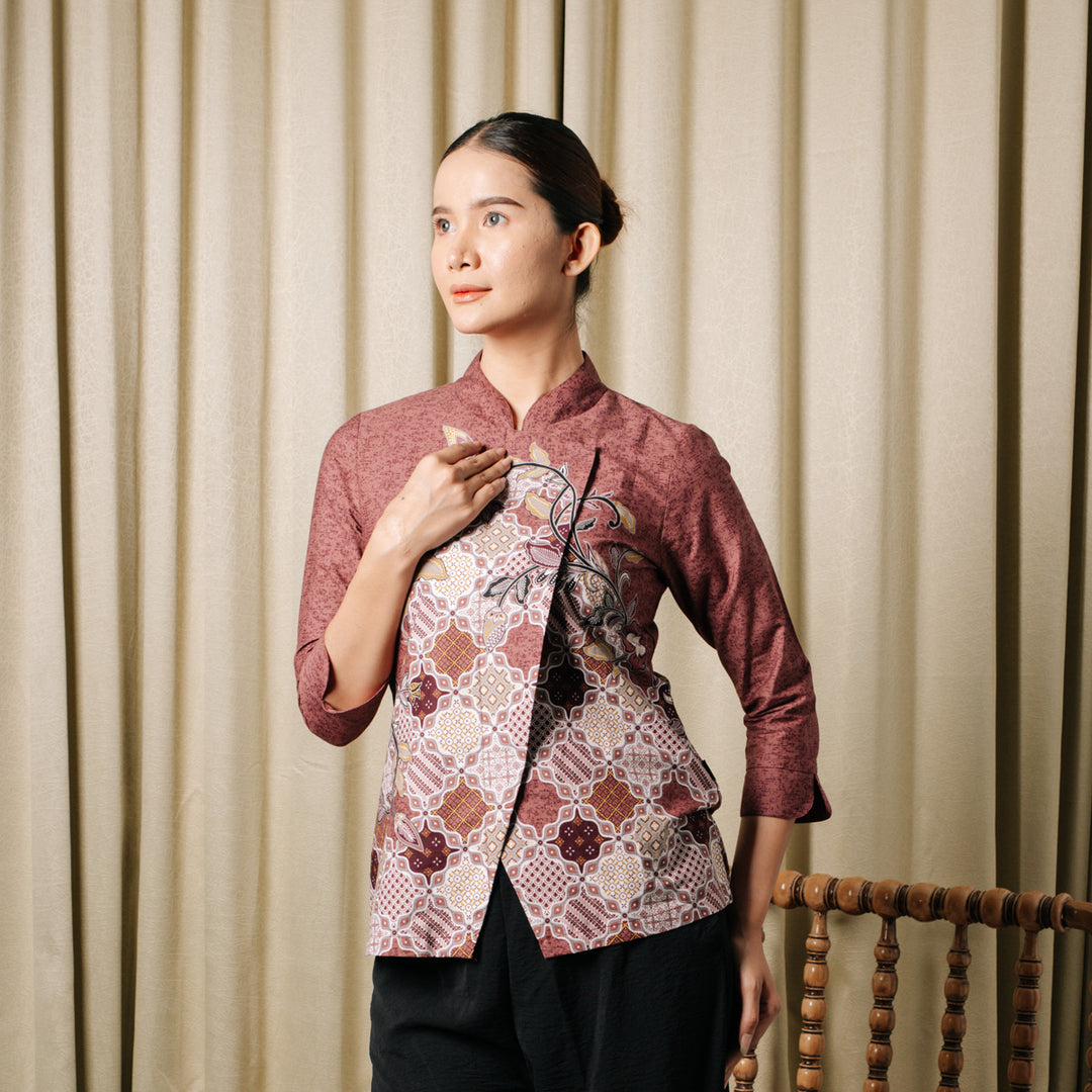 Hadinata Batik Wanita Superfine Blouse Dinesha Dhines