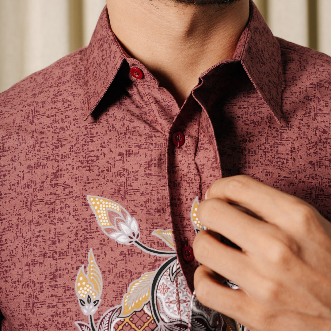 Hadinata Batik Premium Pria Kemeja Pendek Superfine Dinesha Dhines