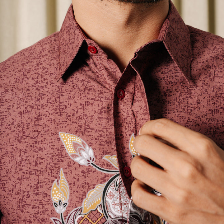 Hadinata Batik Premium Pria Kemeja Pendek Superfine Dinesha Dhines