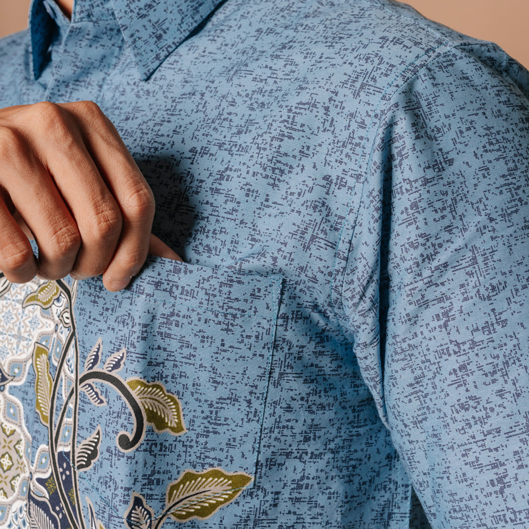 Hadinata Batik Premium Pria Kemeja Pendek Superfine Bhalendra Bhiwanda