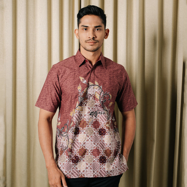 Hadinata Batik Premium Pria Kemeja Pendek Superfine Dinesha Dhines