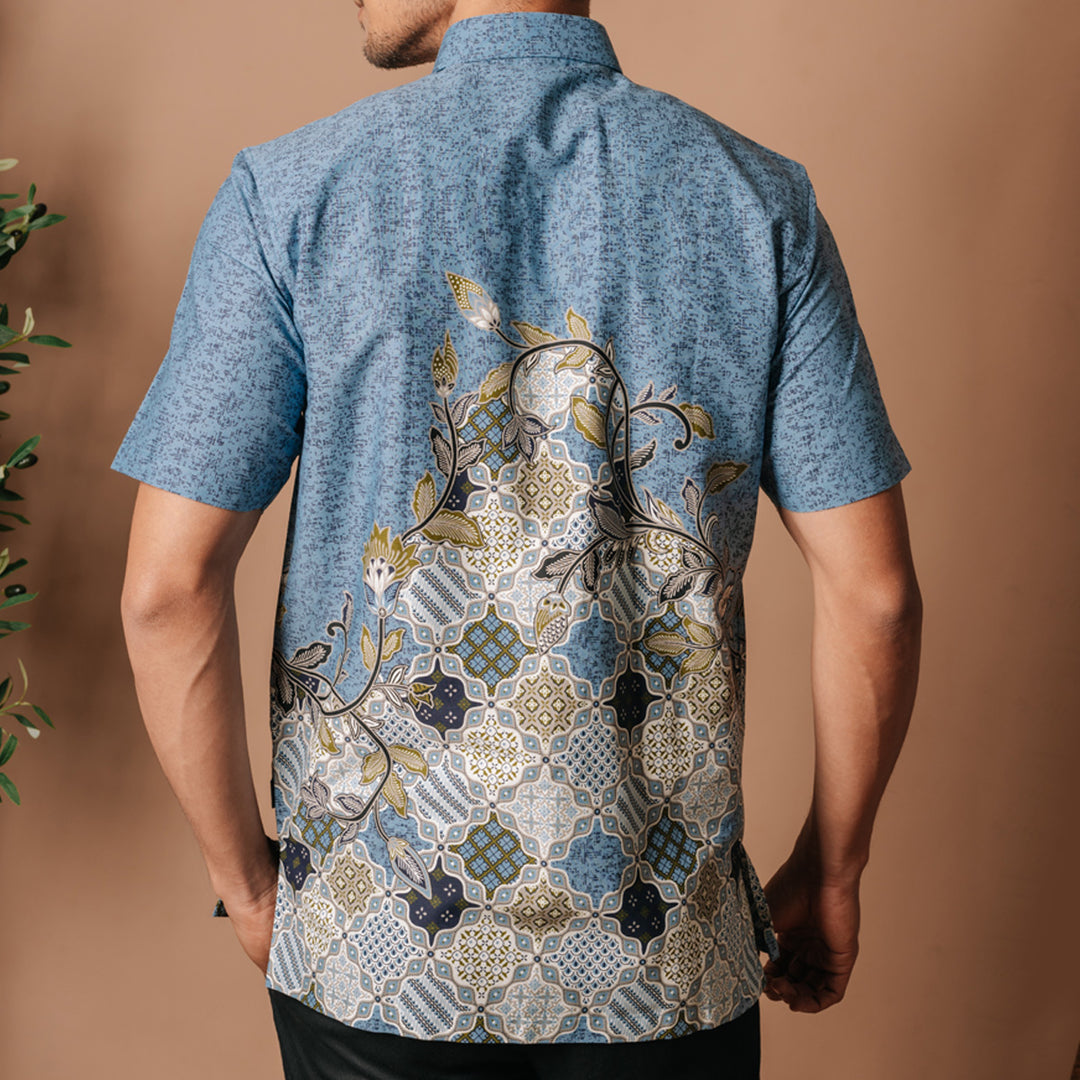 Hadinata Batik Premium Pria Kemeja Pendek Superfine Bhalendra Bhiwanda