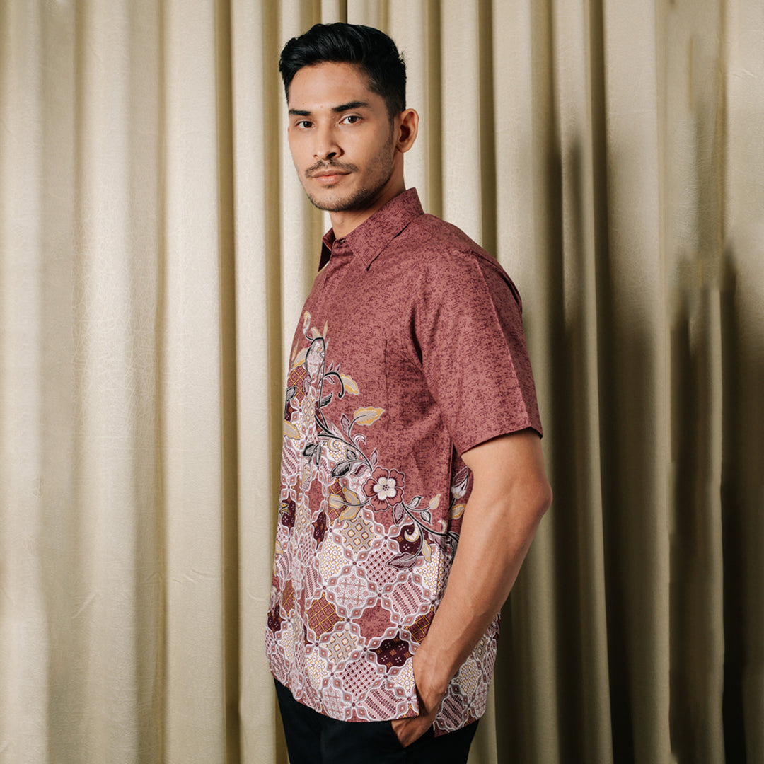 Hadinata Batik Premium Pria Kemeja Pendek Superfine Dinesha Dhines