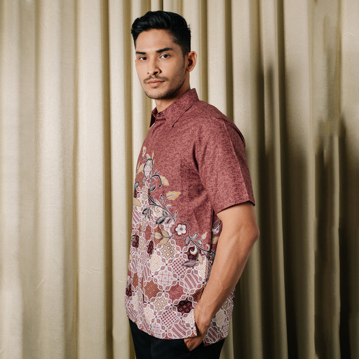 Hadinata Batik Premium Pria Kemeja Pendek Superfine Dinesha Dhines