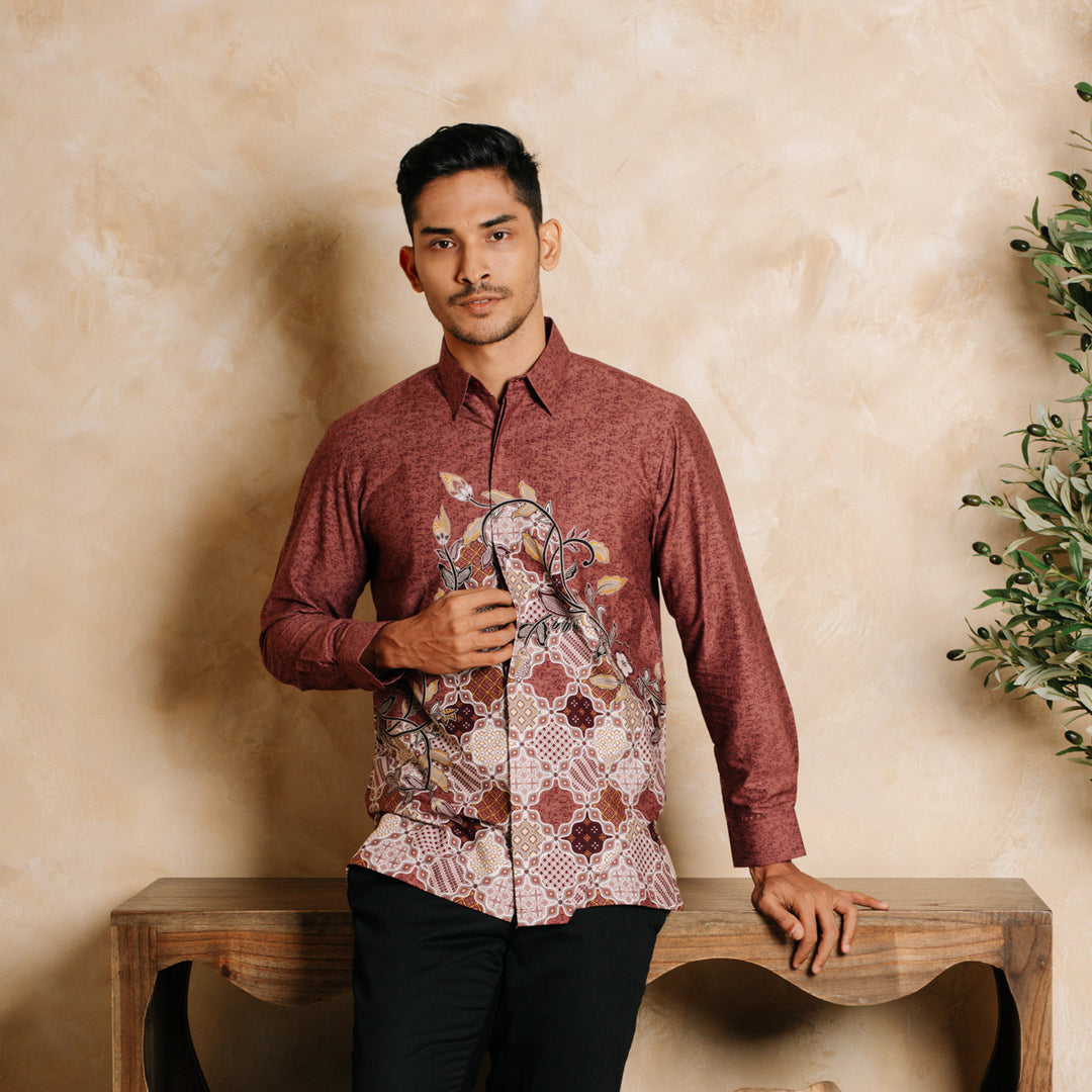 Hadinata Batik Kemeja Panjang Furing Superfine Dhines Dhinesha