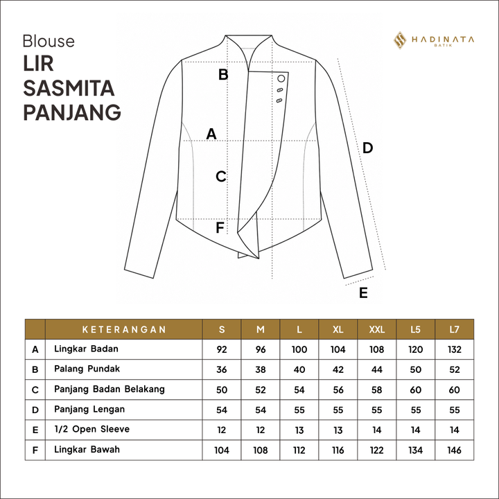Hadinata Batik Wanita Premium Kebaya Dobby Lengan Panjang Lir Sasmita Green