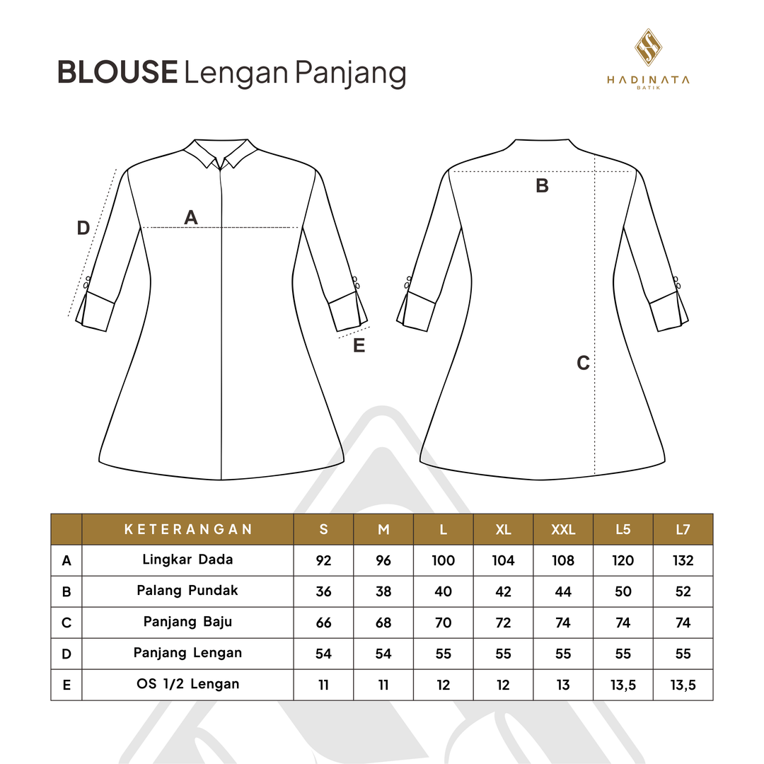 Hadinata Batik Sarimbit Set Batik Couple Mahija Grey - Kemeja Panjang Superfine & Blouse Lengan Panjang
