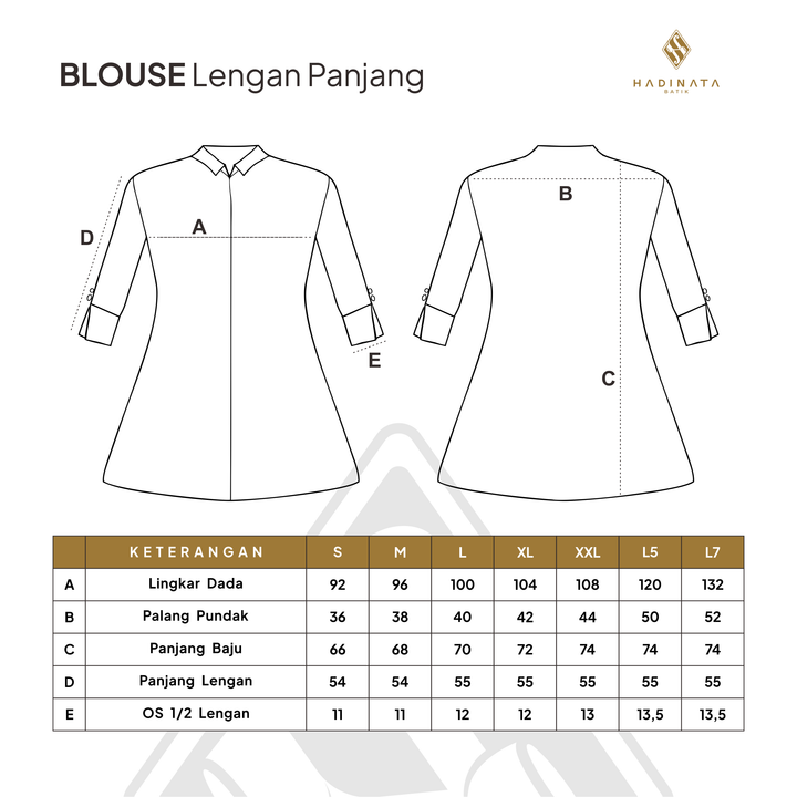 Hadinata Batik Sarimbit Set Batik Couple Mahija Grey - Kemeja Panjang Superfine & Blouse Lengan Panjang