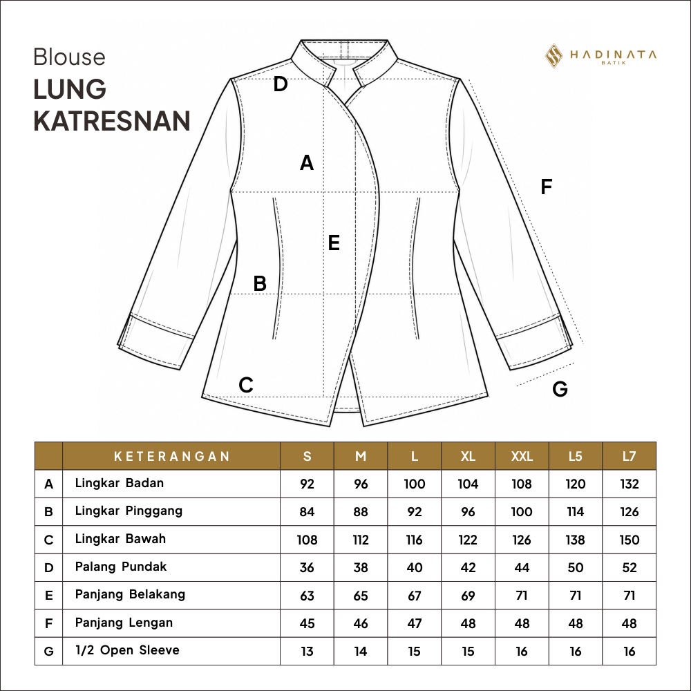 Blouse Batik Lengan Panjang -  Lung Katresnan Maroon