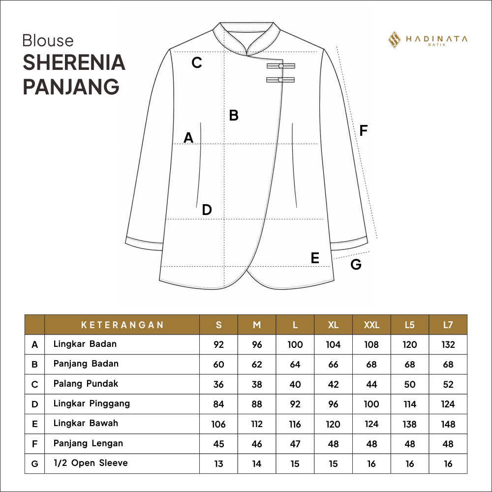 Hadinata Batik Premium Blouse Batik Wanita Lengan Panjang Superfine Sherenia Maroon