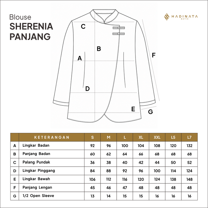 Hadinata Batik Premium Blouse Batik Wanita Lengan Panjang Superfine Sherenia Maroon