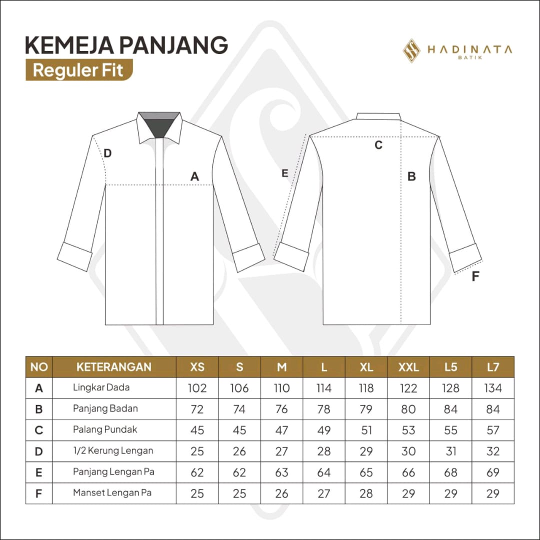 Hadinata Batik Premium Kemeja Batik Pria Lengan Panjang Superfine Furing Vasuki White