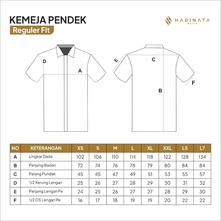 Hadinata Batik Premium Pria Kemeja Pendek Superfine Nirvana Namira