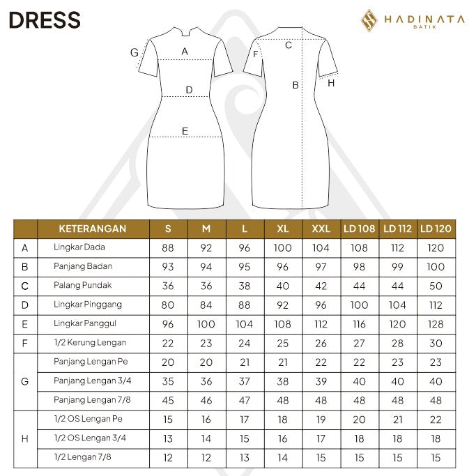 Hadinata Batik Premium Dress Batik Wanita Superfine Furing Gracika White