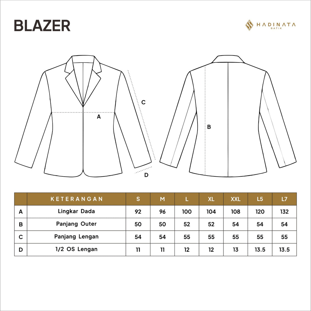 Hadinata Batik Premium Set Blazer Celana Gracika Red