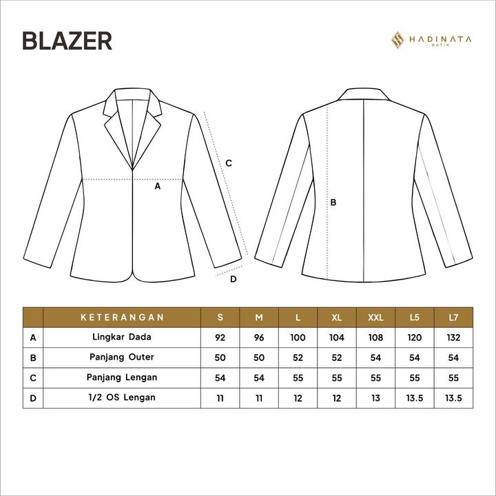 Hadinata Batik Premium Set Blazer Celana Gracika Red
