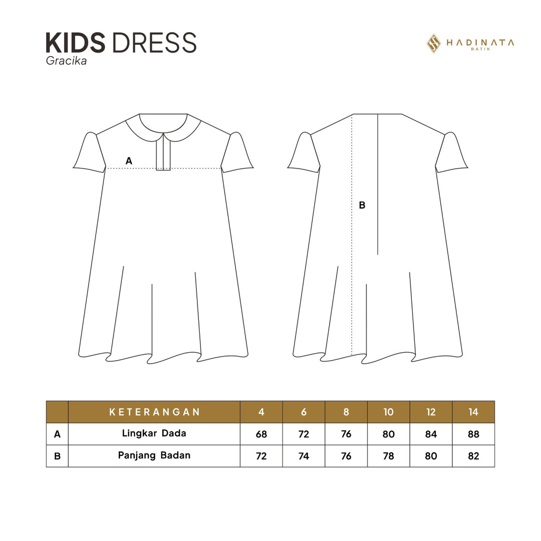Hadinata Batik Premium Dress Anak Superfine Gracika Red