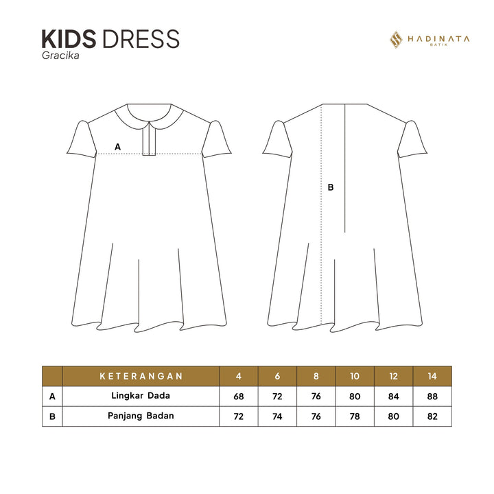 Hadinata Batik Premium Dress Anak Superfine Gracika Red