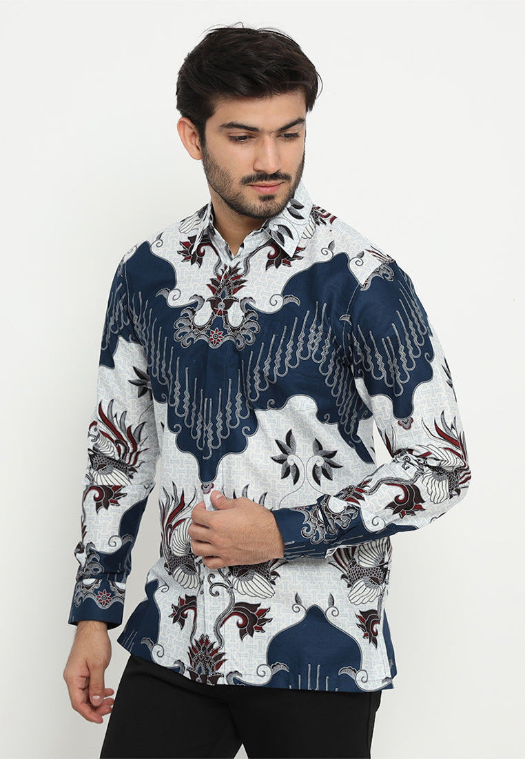 Hadinata Batik Premium Kemeja Batik Pria Lengan Panjang Mathew Marion