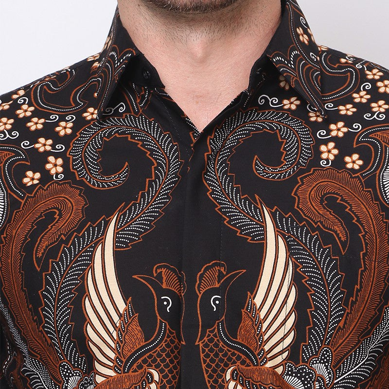 Hadinata Batik Premium Kemeja Batik Pria Lengan Panjang Furing  Adelio Pinggala