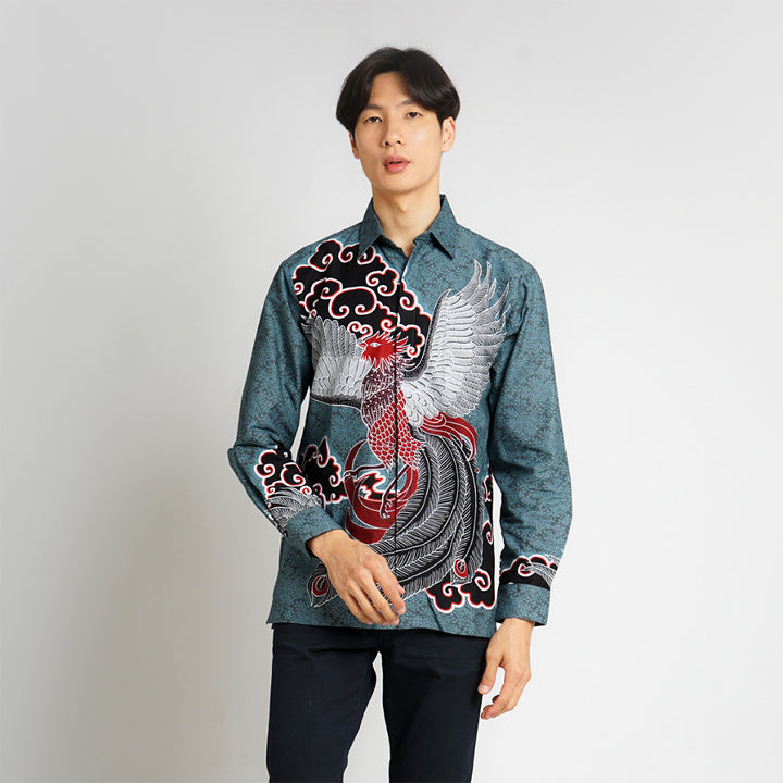 Hadinata Batik Premium Kemeja Batik Pria Lengan Panjang Furing Archie Ara