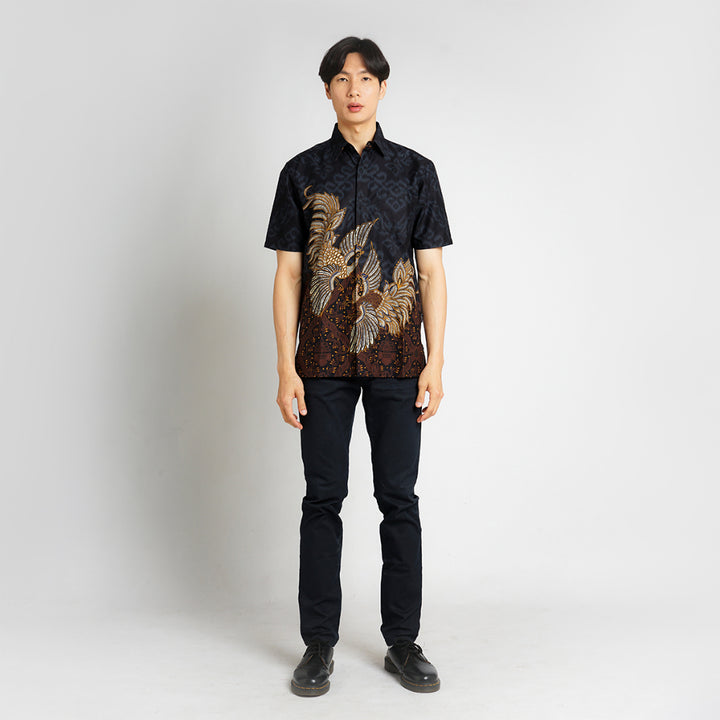 Hadinata Batik Kemeja Pendek Superfine Rajendra Rihana