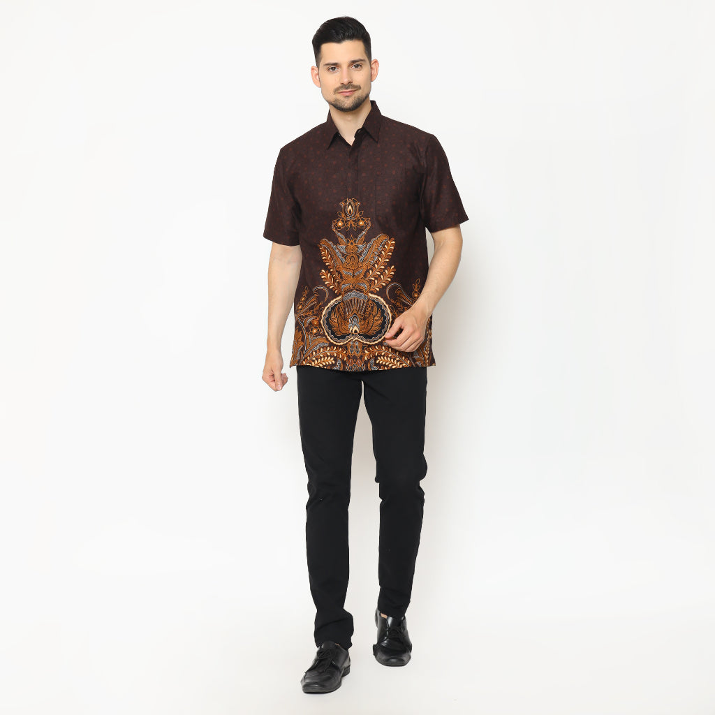 Hadinata Batik Premium Kemeja Batik Pria Lengan Pendek Fajri Farah