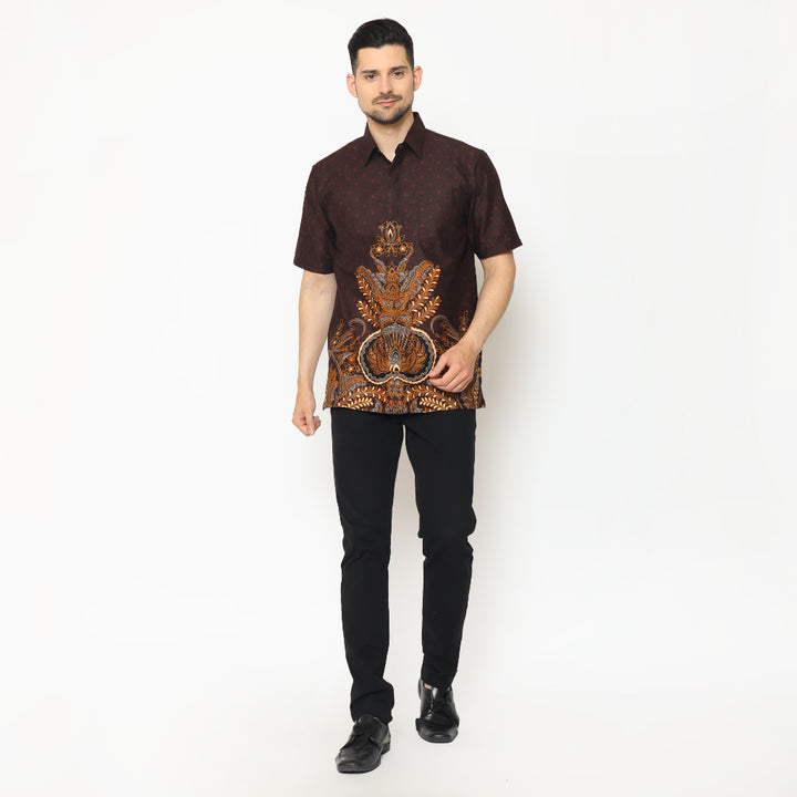 Hadinata Batik Premium Kemeja Batik Pria Lengan Pendek Fajri Farah