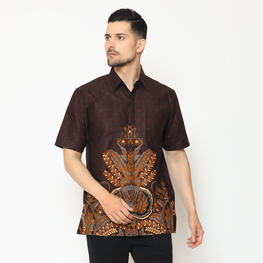 Hadinata Batik Premium Kemeja Batik Pria Lengan Pendek Fajri Farah