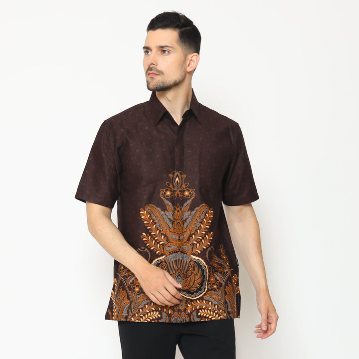Hadinata Batik Premium Kemeja Batik Pria Lengan Pendek Fajri Farah