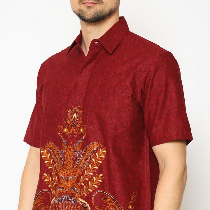 Hadinata Batik Pria Kemeja Pendek Lateef Laila