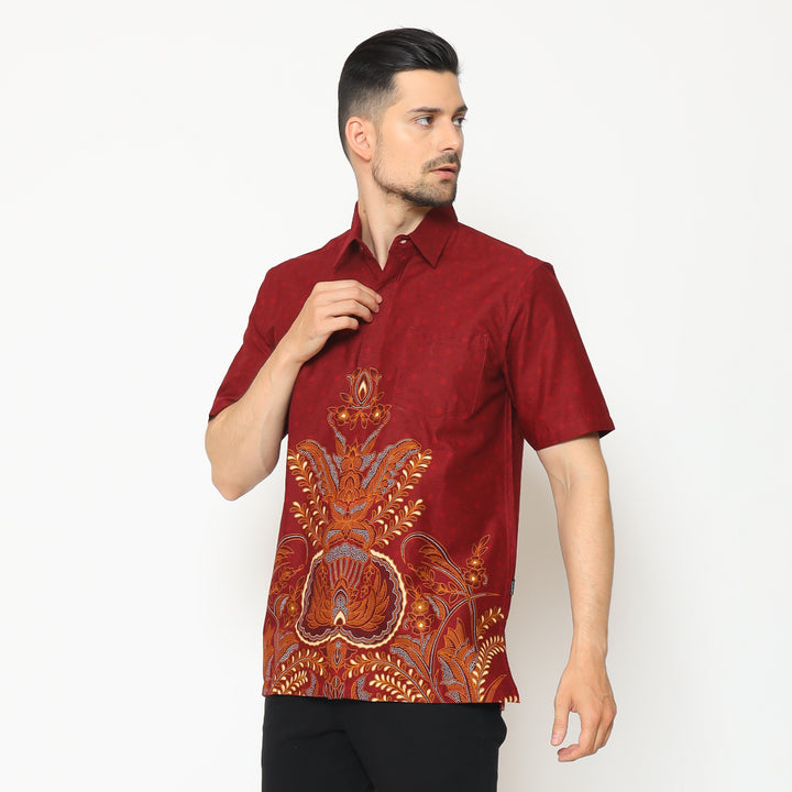 Hadinata Batik Pria Kemeja Pendek Lateef Laila