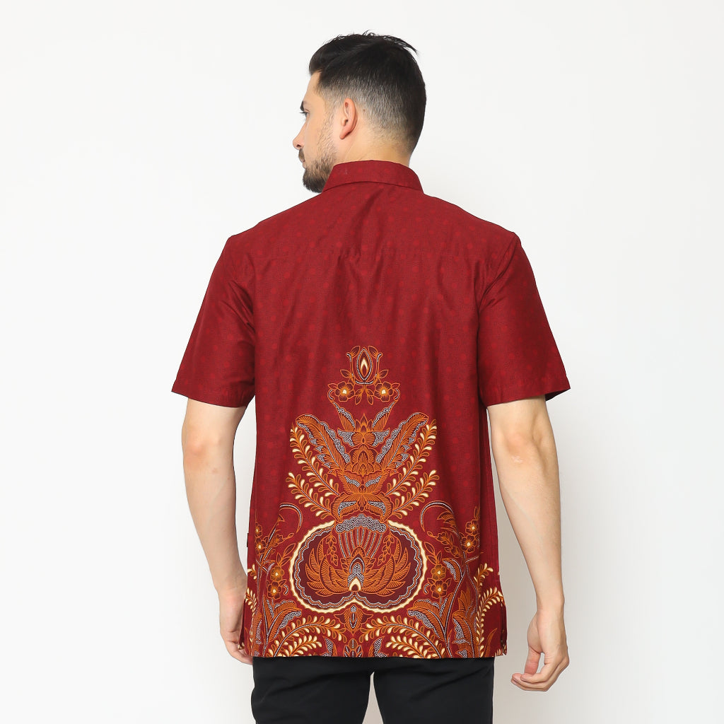 Hadinata Batik Pria Kemeja Pendek Lateef Laila