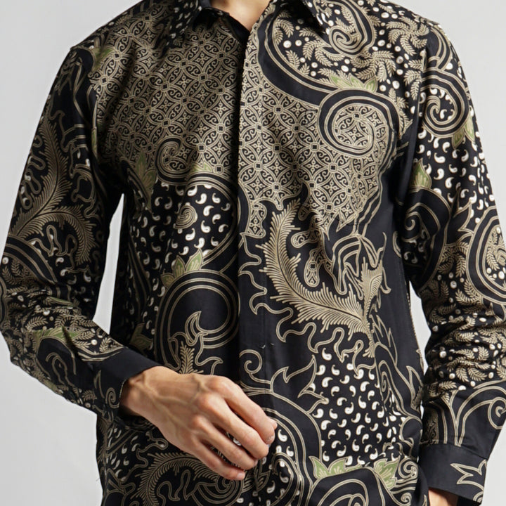 Hadinata Batik Pria Kemeja Panjang Naufal Nirmala