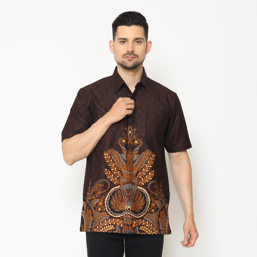 Hadinata Batik Premium Kemeja Batik Pria Lengan Pendek Fajri Farah