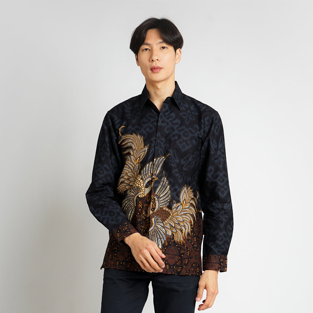 Hadinata Batik Premium Kemeja Batik Pria Lengan Panjang Superfine Furing Rajendra Rihana