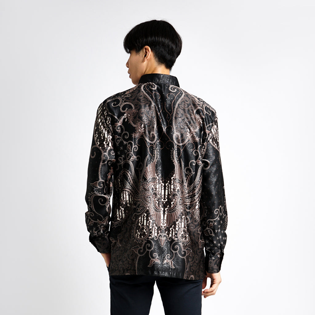 Hadinata Batik Pria Kemeja Panjang Furing Semi Sutra Zafeer Zahra