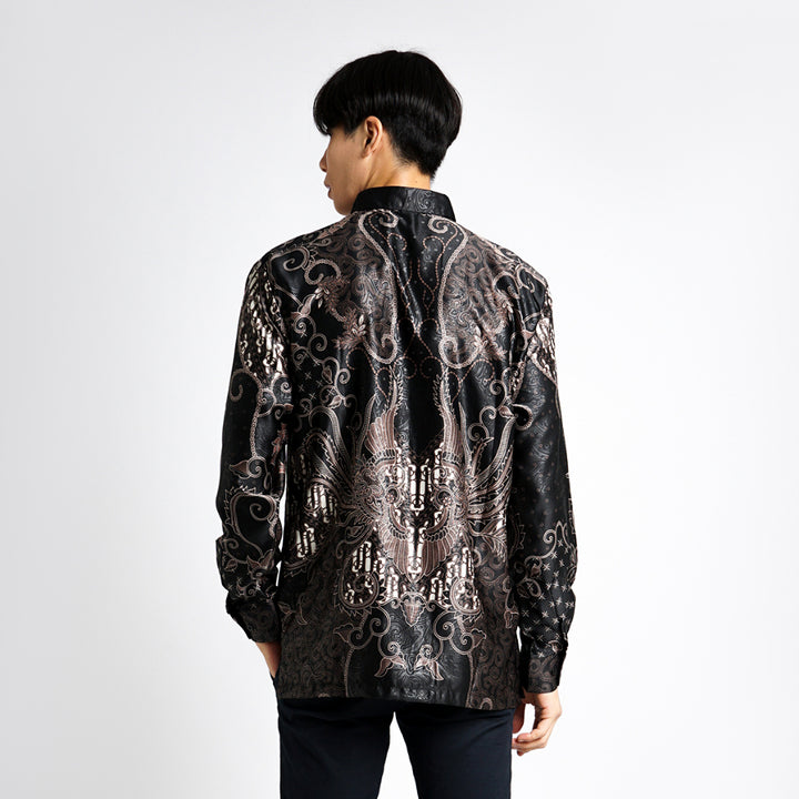 Hadinata Batik Pria Kemeja Panjang Furing Semi Sutra Zafeer Zahra