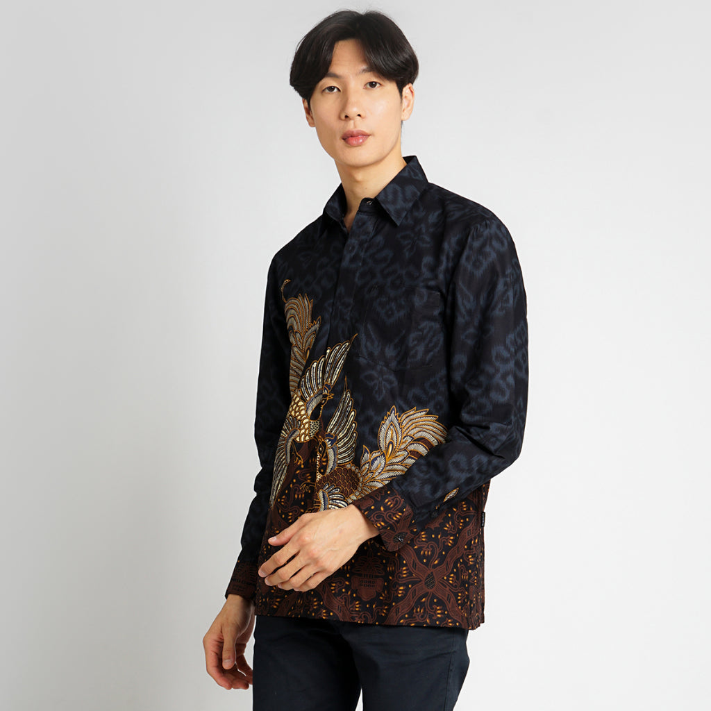 Hadinata Batik Premium Kemeja Batik Pria Lengan Panjang Superfine Furing Rajendra Rihana