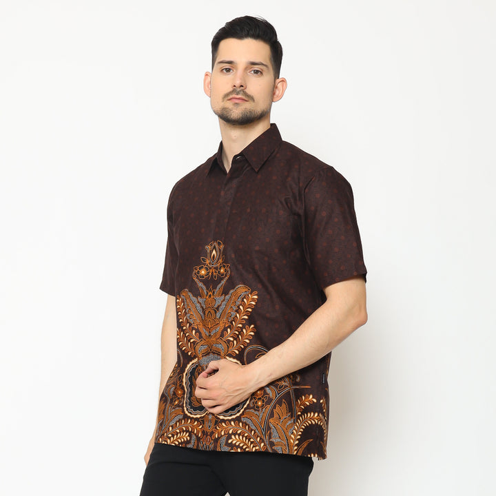 Hadinata Batik Premium Kemeja Batik Pria Lengan Pendek Fajri Farah