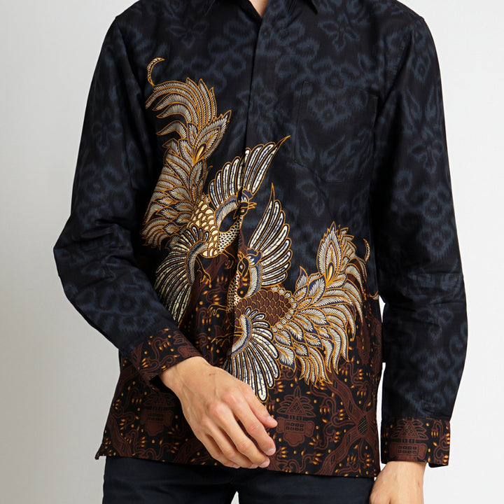 Hadinata Batik Premium Kemeja Batik Pria Lengan Panjang Superfine Furing Rajendra Rihana