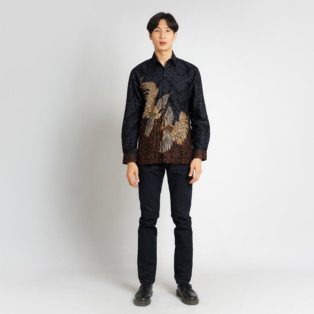 Hadinata Batik Premium Kemeja Batik Pria Lengan Panjang Superfine Furing Rajendra Rihana