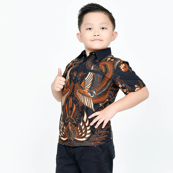 Hadinata Batik Premium Kemeja Anak Adelio Pinggala