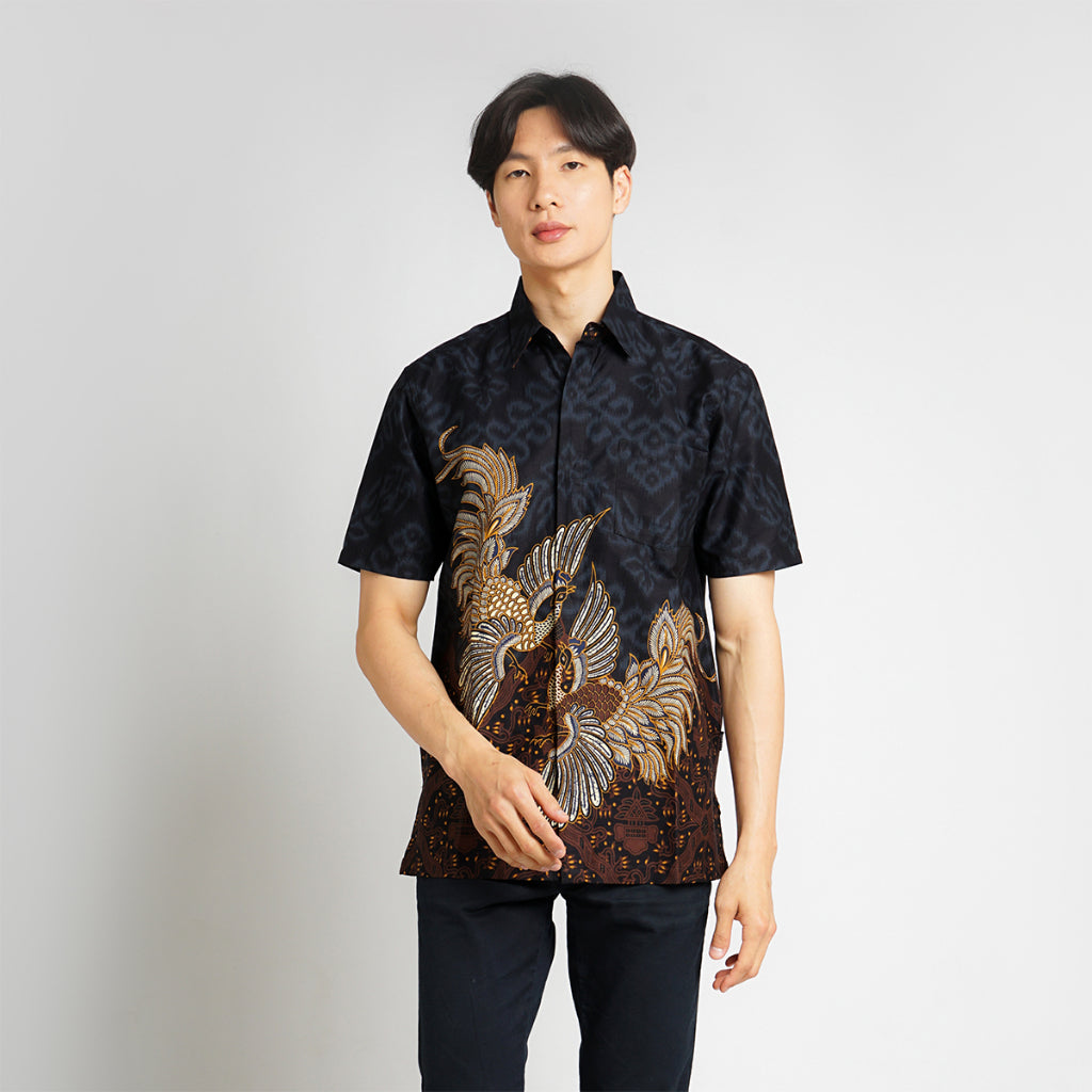 Hadinata Batik Kemeja Pendek Superfine Rajendra Rihana