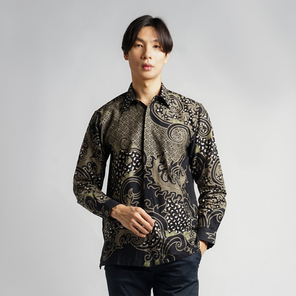 Hadinata Batik Pria Kemeja Panjang Naufal Nirmala