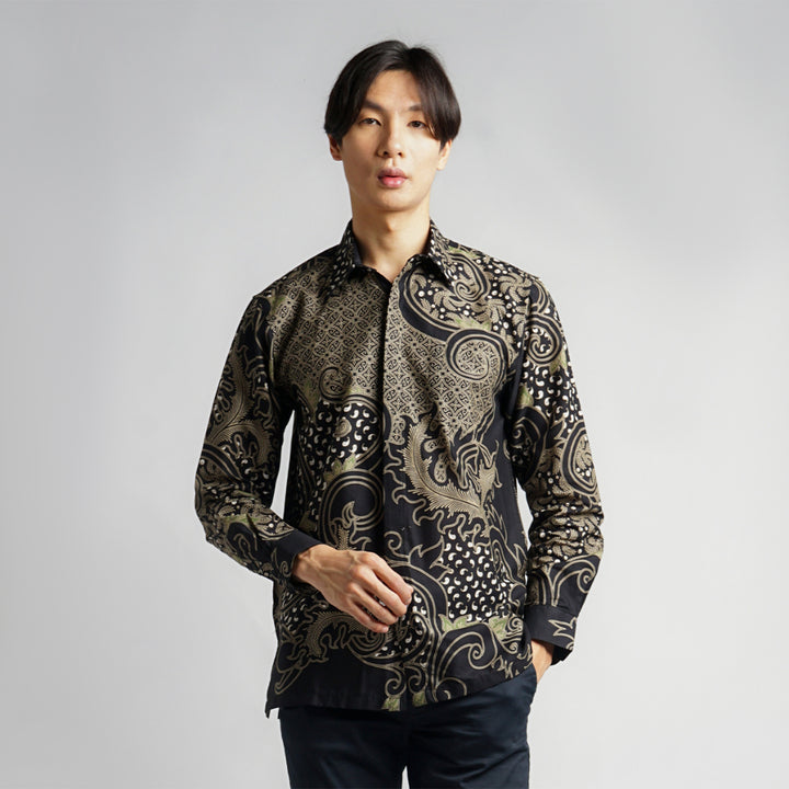 Hadinata Batik Pria Kemeja Panjang Naufal Nirmala