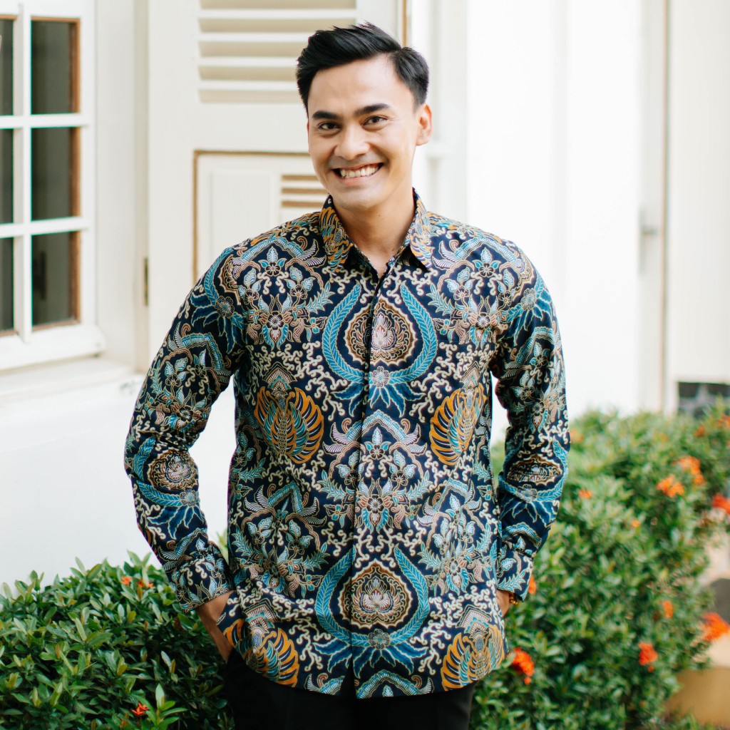 Hadinata Batik Premium Kemeja Batik Pria Lengan Panjang Furing Manoj Malika